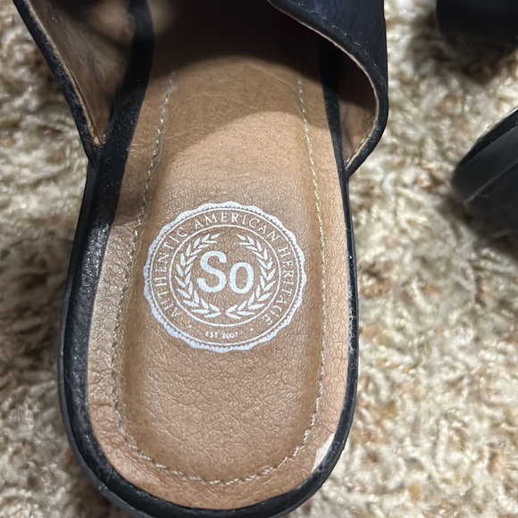 Boots, black, 7.5, worn a few times, So Brand - Picture 5 of 6